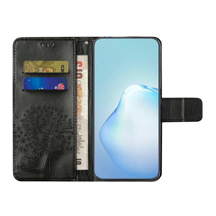 Bild 2,  Motorola Moto G86 Power/G86 5G Fodral Träd Tryck Svart - Teknikhallen.se