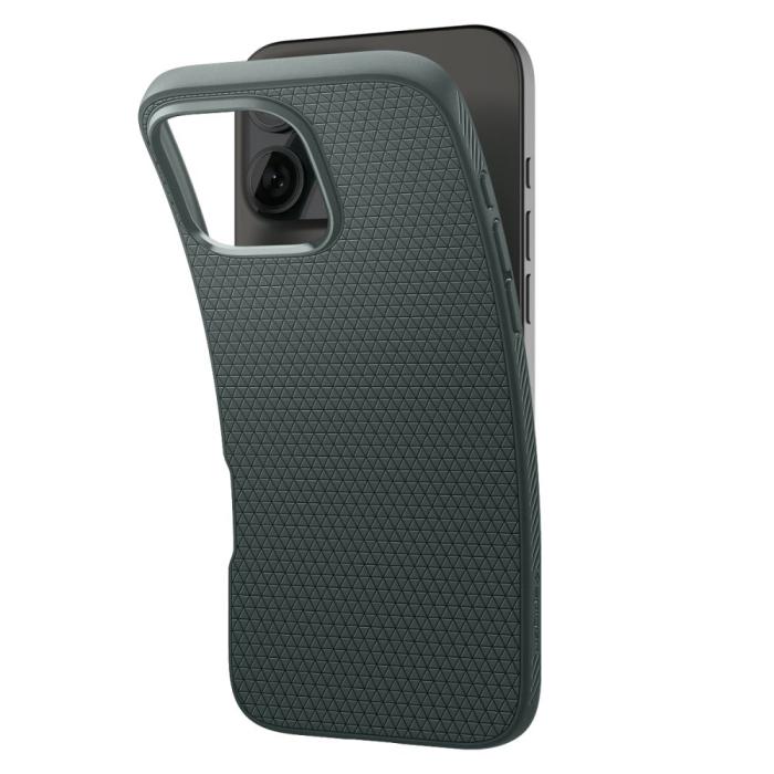 Bild 5, Spigen Spigen iPhone 16 Pro Max Skal Liquid Air Abyss Green - Teknikhallen.se