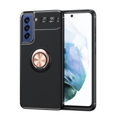  Samsung Galaxy S21 FE Skal Ring Svart/Ros&eacute;guld - Teknikhallen.se