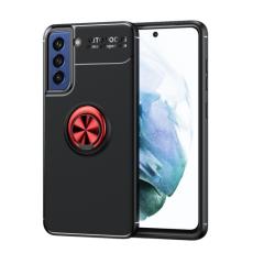  Samsung Galaxy S21 FE Skal Ring Svart/R&ouml;d - Teknikhallen.se