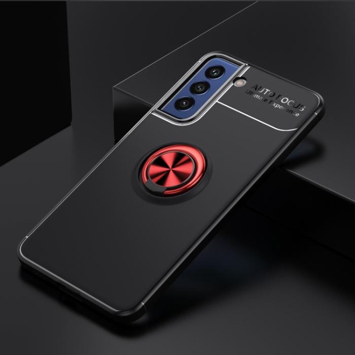 Bild 2,  Samsung Galaxy S21 FE Skal Ring Svart/Röd - Teknikhallen.se