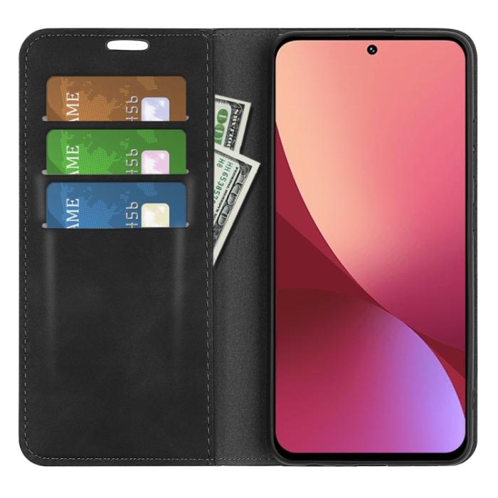 Bild 4,  Xiaomi 12 Pro Fodral Flip Svart - Teknikhallen.se