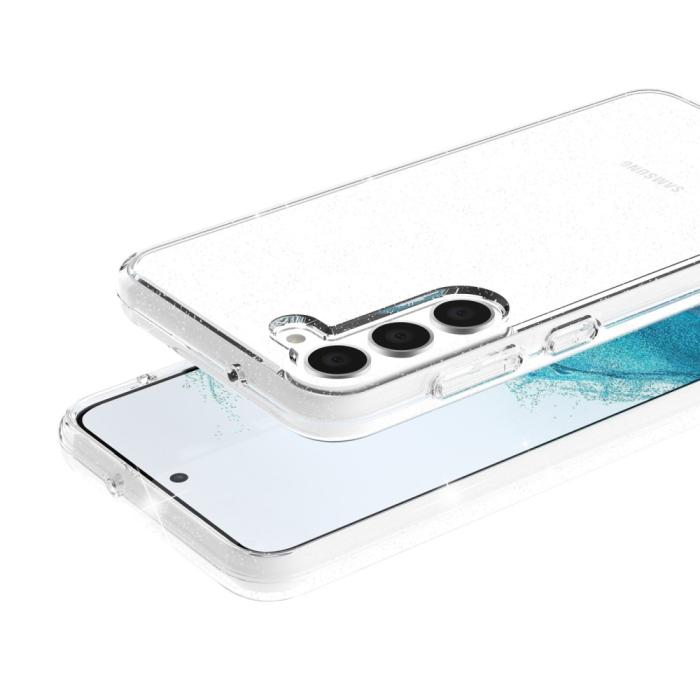 Bild 4,  Samsung Galaxy S23 Plus Skal Glitter Hybrid Transparent - Teknikhallen.se