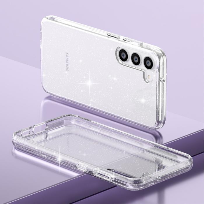 Bild 5,  Samsung Galaxy S23 Plus Skal Glitter Hybrid Transparent - Teknikhallen.se