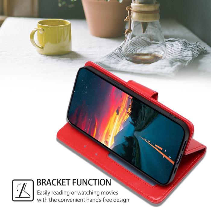 Bild 3,  Samsung Galaxy S23 Plus Fodral Läder Röd - Teknikhallen.se