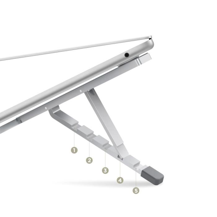 Bild 4, Tech-Protect Tech-Protect Universal Justerbart Laptop Stativ Silver - Teknikhallen.se