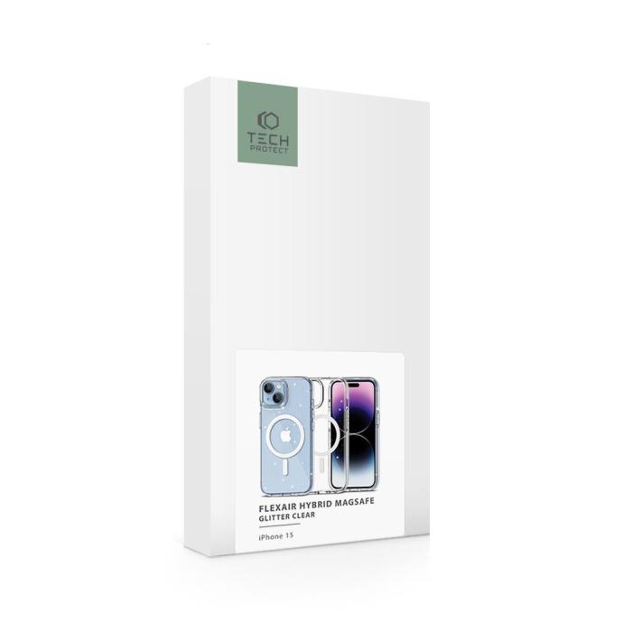 Bild 2, Tech-Protect Tech-Protect iPhone 15 Skal MagSafe FlexAir Hybrid Glitter - Teknikhallen.se