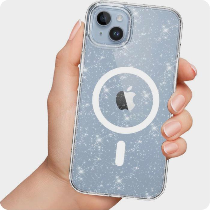 Bild 3, Tech-Protect Tech-Protect iPhone 15 Skal MagSafe FlexAir Hybrid Glitter - Teknikhallen.se