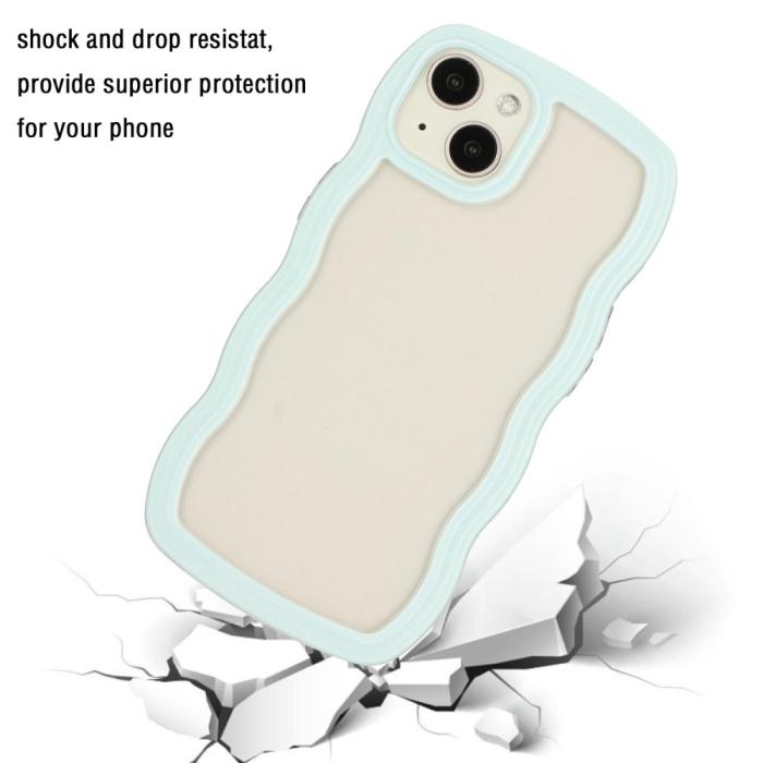 Bild 2,  iPhone 14 Skal Wavy Hybrid Transparent/Grön - Teknikhallen.se