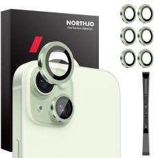 NORTHJO NORTHJO iPhone 15/15 Plus/14/14 Plus Linsskydd 3-PACK Gr&ouml;n - Teknikhallen.se