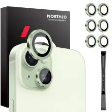 NORTHJO NORTHJO iPhone 15/15 Plus/14/14 Plus Linsskydd 3-PACK Gr&ouml;n - Teknikhallen.se