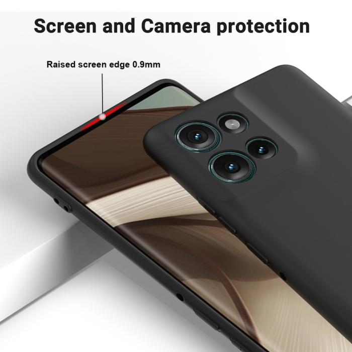 Bild 5,  Motorola Edge 50 Skal Liquid Silikon Svart - Teknikhallen.se