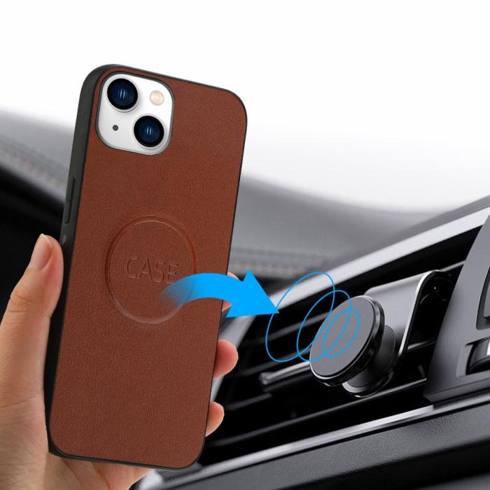 Bild 5,  iPhone 15 Plus 2in1 Magnet Fodral Brun - Teknikhallen.se
