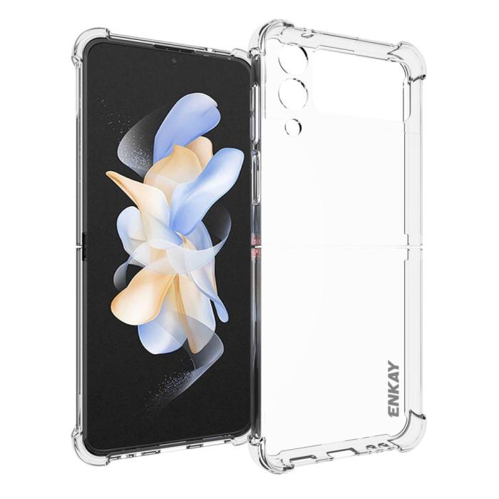 Bild 2, ENKAY ENKAY Galaxy Z Flip 4 Skal Shockproof TPU Transparent - Teknikhallen.se