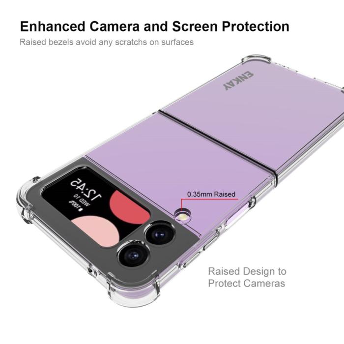 Bild 4, ENKAY ENKAY Galaxy Z Flip 4 Skal Shockproof TPU Transparent - Teknikhallen.se