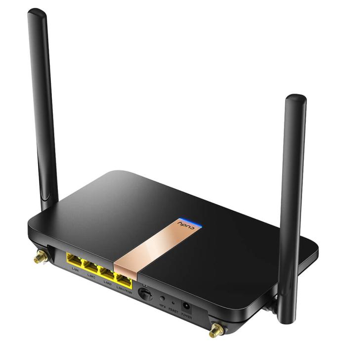 Bild 3, Cudy Cudy 4G Router LT500D Cat4 AC1200 Svart - Teknikhallen.se