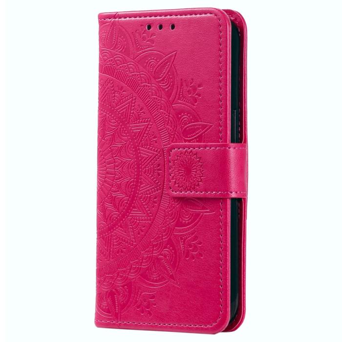 Bild 4,  Samsung Galaxy S24 Fodral Mandala Läder Rosa - Teknikhallen.se