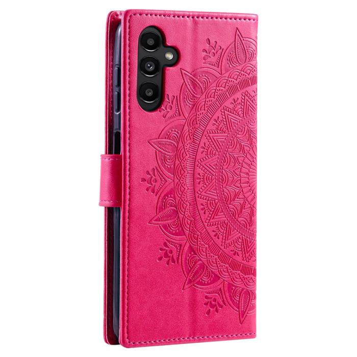 Bild 5,  Samsung Galaxy S24 Fodral Mandala Läder Rosa - Teknikhallen.se