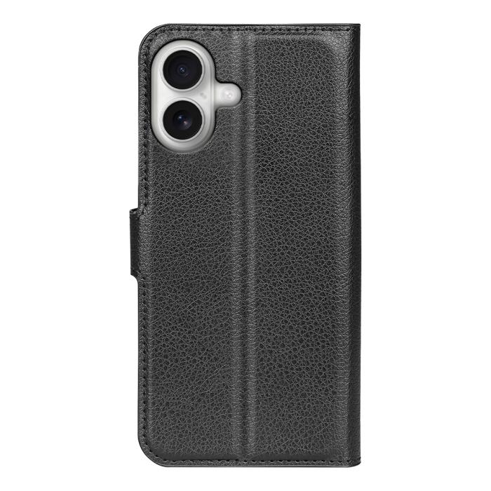 Bild 6,  iPhone 17 Fodral Litchi Läder Svart - Teknikhallen.se