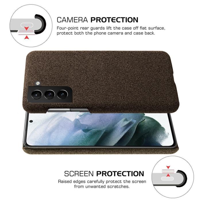 Bild 3, KSQ KSQ Samsung Galaxy S22 Plus Skal Tygbelagt Brun - Teknikhallen.se