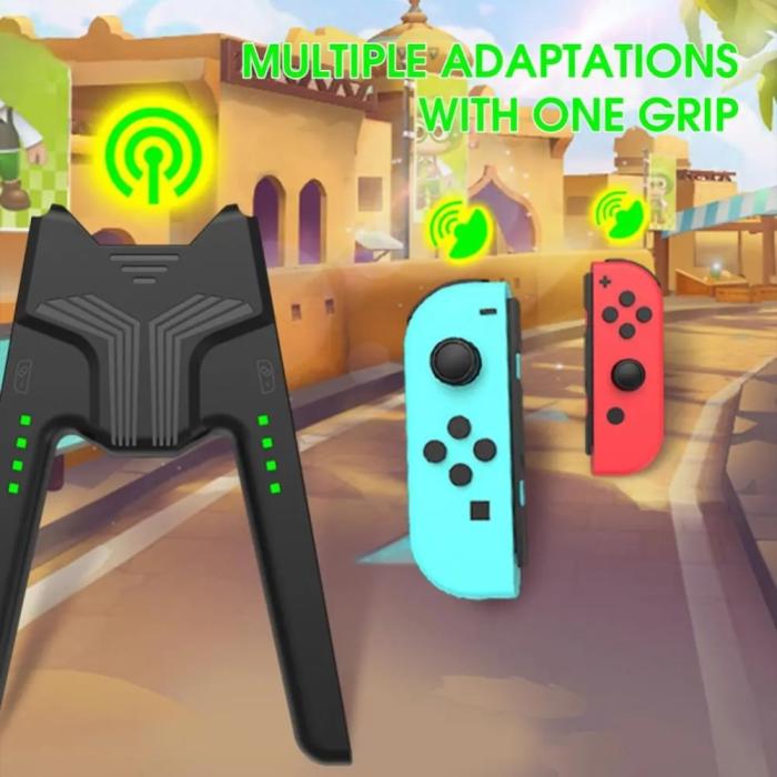 Bild 4, AOLION AOLION Nintendo Switch Joy-Con Charging Grip LED Vit - Teknikhallen.se