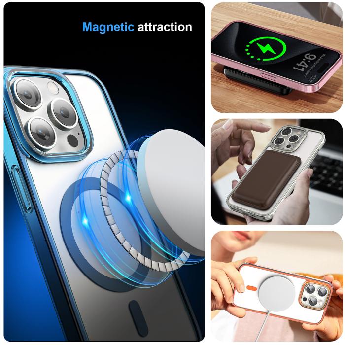Bild 6, ColorPop ColorPop iPhone 15 Pro Max Skal CH MagSafe Transparent/Mörk Blå - Teknikhallen.se