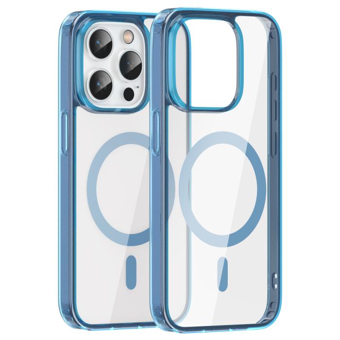 Bild 2, ColorPop ColorPop iPhone 15 Pro Skal CH MagSafe Transparent/Mörk Blå - Teknikhallen.se