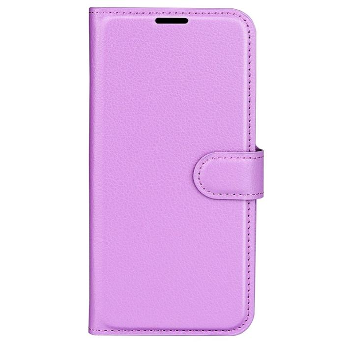 Bild 5,  Samsung Galaxy S23 Ultra Fodral Litchi Läder Lila - Teknikhallen.se