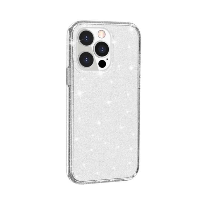 Bild 2,  iPhone 14 Pro Max Skal Shockproof Glitter TPU Transparent - Teknikhallen.se