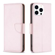  iPhone 15 Pro Fodral Shark Litchi L&auml;der Ros&eacute;guld - Teknikhallen.se