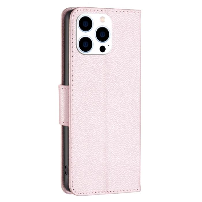 Bild 3,  iPhone 15 Pro Fodral Shark Litchi Läder Roséguld - Teknikhallen.se