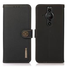 KHAZNEH KHAZNEH Sony Xperia Pro-I Fodral &Auml;kta L&auml;der Litchi Svart - Teknikhallen.se