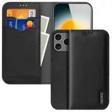 DUX DUCIS DUX DUCIS iPhone 17 Pro Fodral HIVO &Auml;kta L&auml;der Svart - Teknikhallen.se