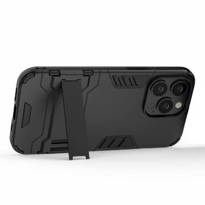 Bild 2,  iPhone 13 Pro - Armor Hybrid Skal Kickstand - Svart - Teknikhallen.se