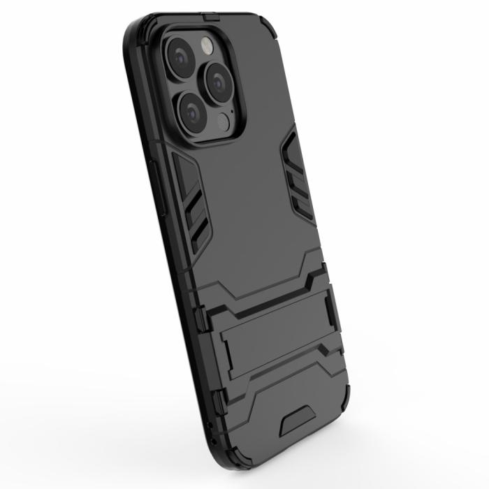 Bild 4,  iPhone 13 Pro - Armor Hybrid Skal Kickstand - Svart - Teknikhallen.se