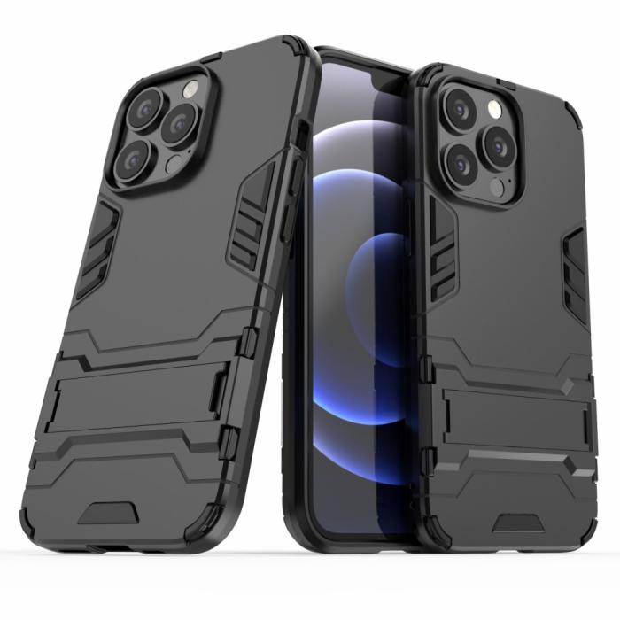 Bild 5,  iPhone 13 Pro - Armor Hybrid Skal Kickstand - Svart - Teknikhallen.se
