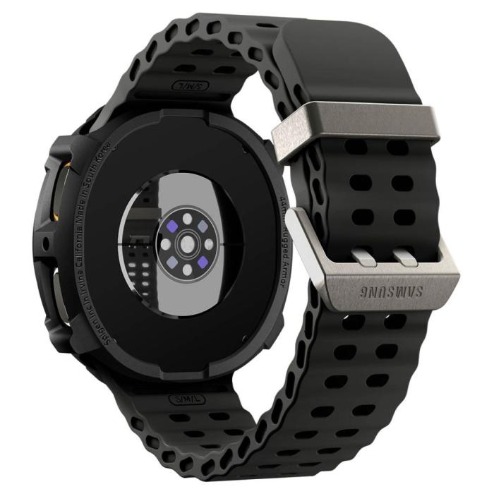 Bild 5, Spigen Spigen Galaxy Watch 8 44 mm Skal Rugged Armor Matt Svart - Teknikhallen.se