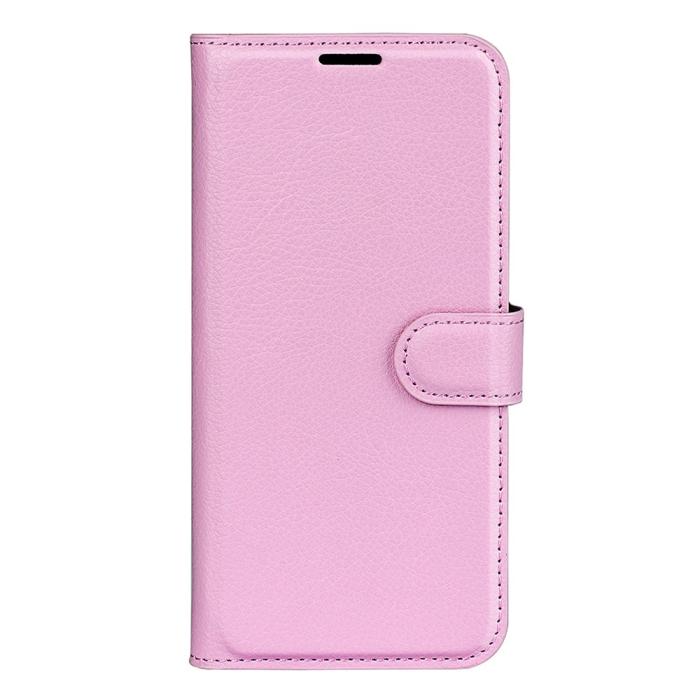 Bild 2,  Samsung Galaxy A03 Fodral Litchi Läder Ljus Rosa - Teknikhallen.se
