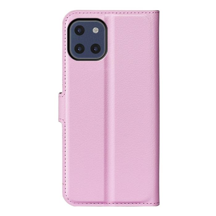 Bild 3,  Samsung Galaxy A03 Fodral Litchi Läder Ljus Rosa - Teknikhallen.se