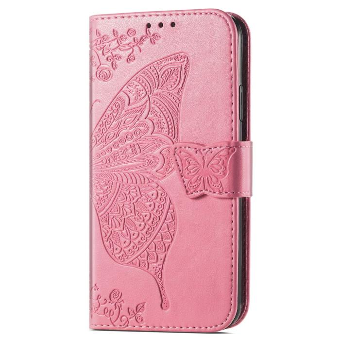 Bild 2,  Samsung Galaxy A53 5G Fodral Butterfly Rosa - Teknikhallen.se