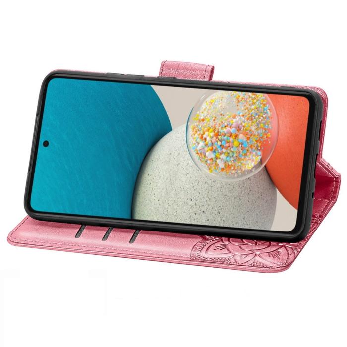 Bild 5,  Samsung Galaxy A53 5G Fodral Butterfly Rosa - Teknikhallen.se