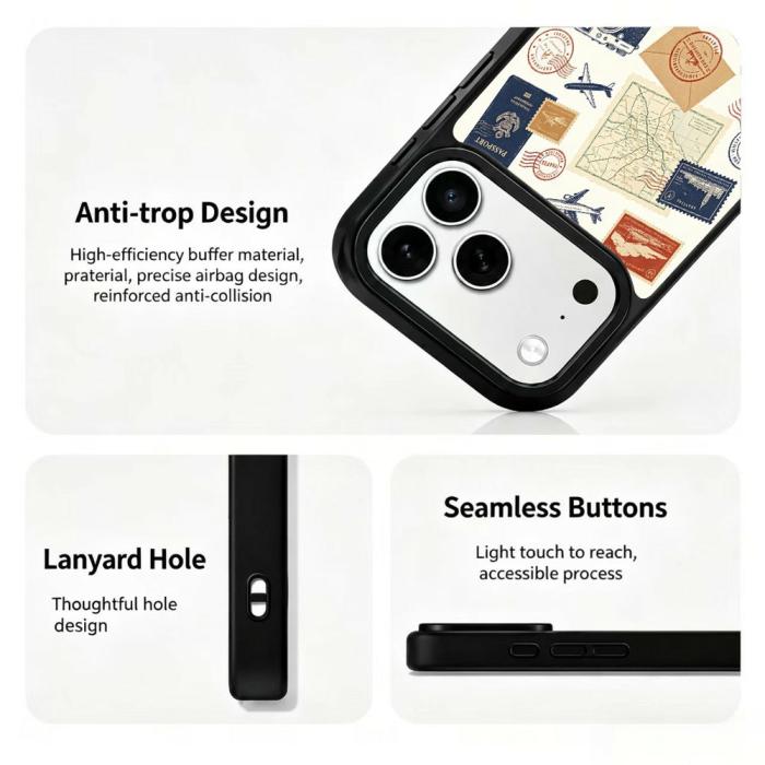 Bild 3,  iPhone 18 Pro Max/17 Pro Max Skal MagSafe UV-Mönster Resa - Teknikhallen.se