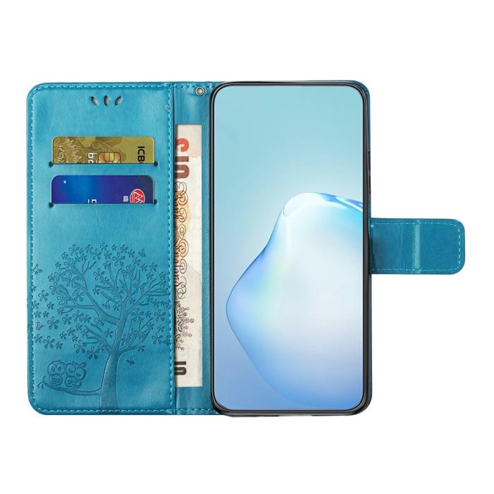 Bild 2,  Motorola Moto G86 Power/G86 5G Fodral Träd Tryck Blå - Teknikhallen.se