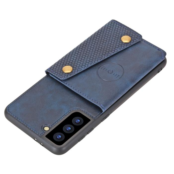 Bild 4,  Samsung Galaxy S22 Skal Med Kortfack Och Magnet Blå - Teknikhallen.se