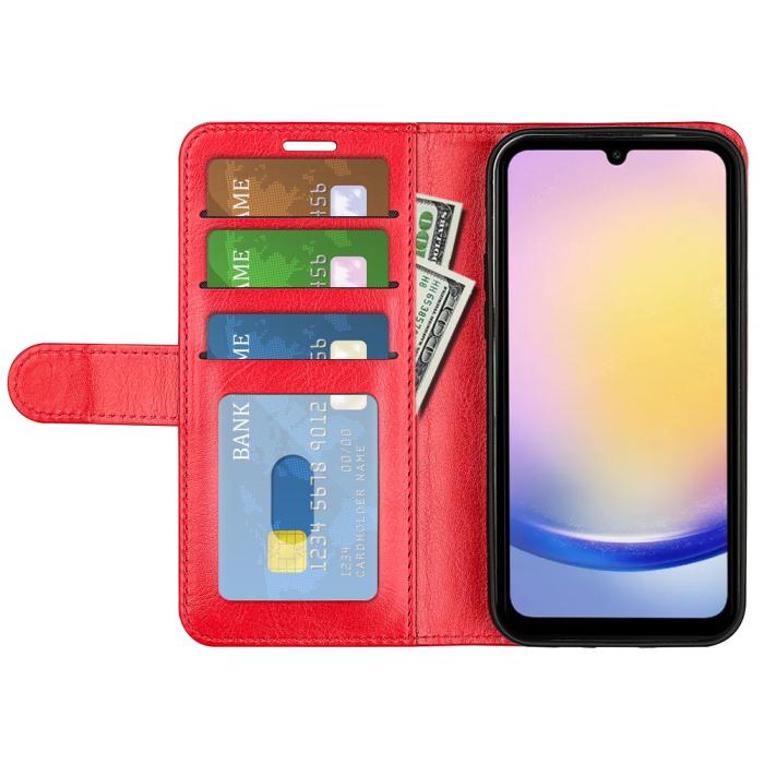 Bild 2,  Samsung Galaxy A26 5G Fodral Crazy Horse Läder Röd - Teknikhallen.se