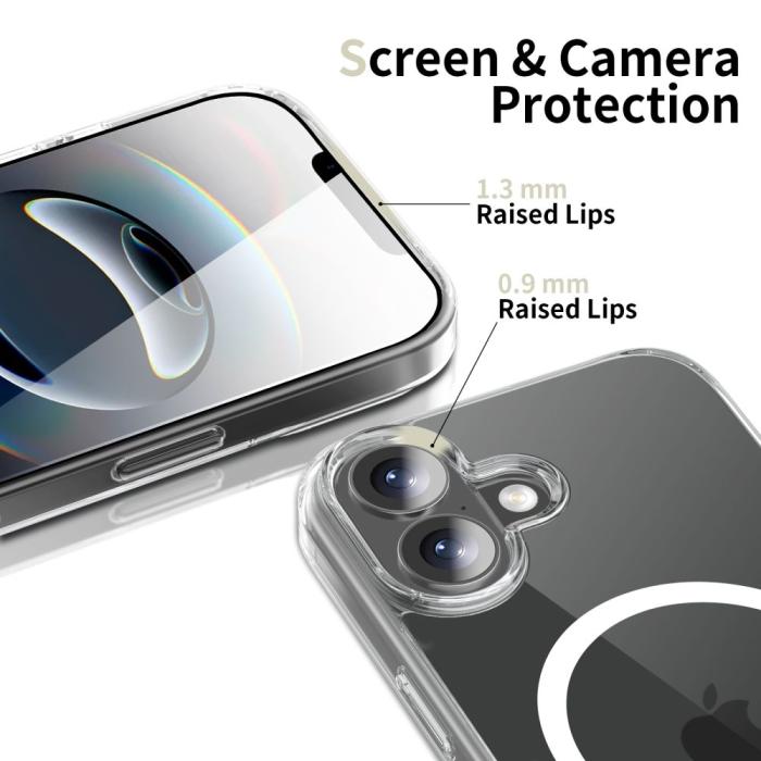 Bild 5, Tech-Protect Tech-Protect iPhone 17 Skal MagSafe FlexAir Hybrid Transparent - Teknikhallen.se