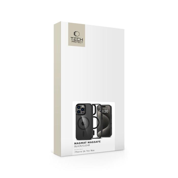 Bild 2, Tech-Protect Tech-Protect iPhone 16 Pro Max Skal MagSafe MagMat Svart/Transparent - Teknikhallen.se