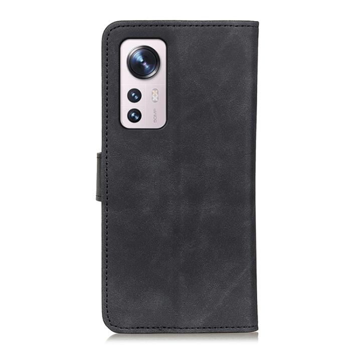 Bild 3, KHAZNEH KHAZNEH Xiaomi 12 Pro Fodral Retro Läder Svart - Teknikhallen.se