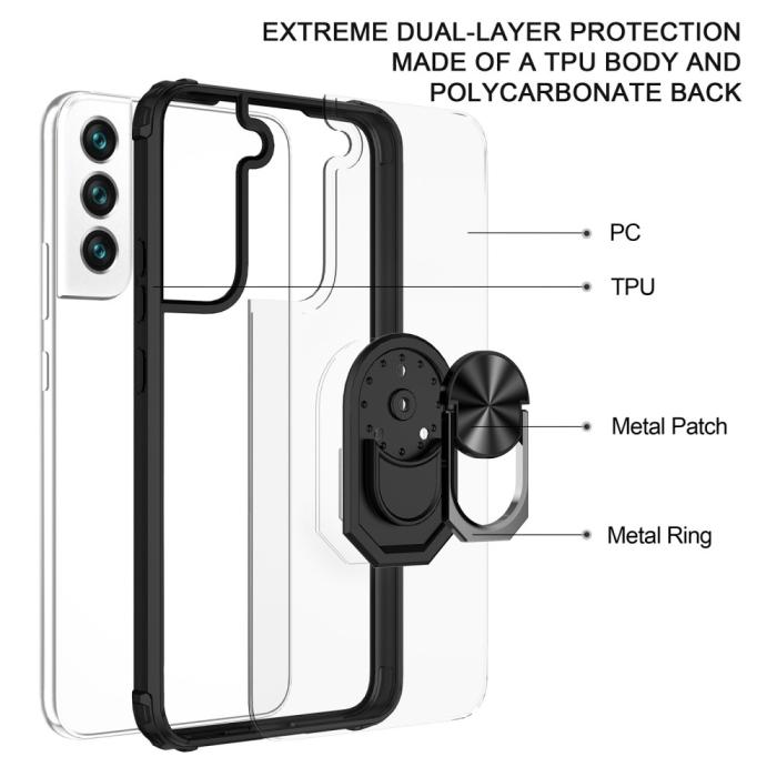 Bild 3,  Samsung Galaxy S23 Plus Skal Ring Hybrid Röd - Teknikhallen.se