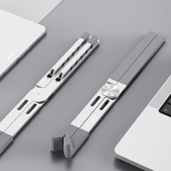 Bild 5, Tech-Protect Tech-Protect Universal Justerbart Laptop Stativ Silver - Teknikhallen.se